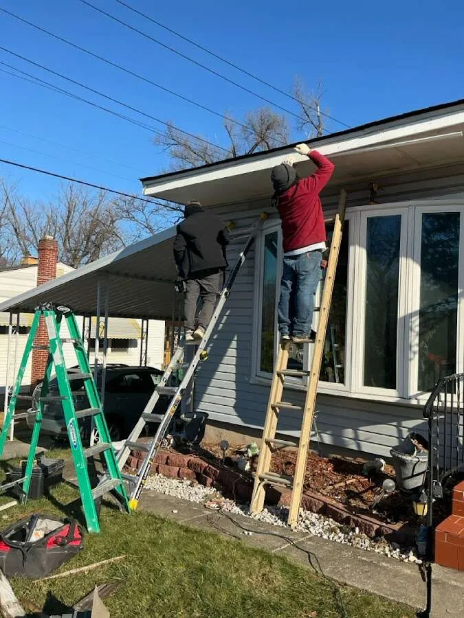 Restoration crew performing exterior repair in White Rock