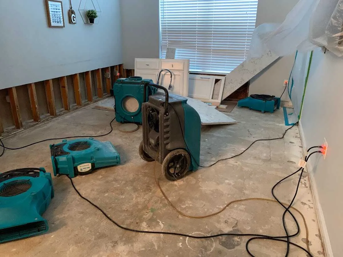 Dehumidifier in flood-cut room for Water Extraction & Removal in White Rock